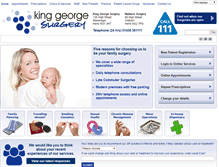 Tablet Screenshot of kinggeorgesurgery.co.uk